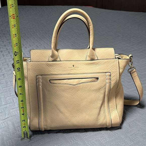 Kate Spade Claremont Drive Marcella Cashew Tan Satchel Handbag, GUC - Picture 15 of 16